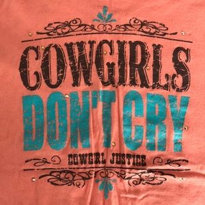 Cowgirl Justice Peach-Colored Tee